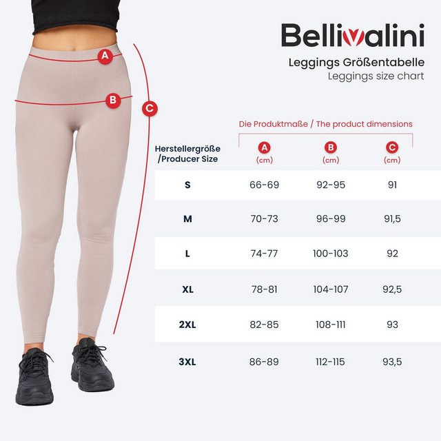 Bellivalini Leggings Damen Viskose Hose BLV50-147 (1-tlg) atmungsaktiv günstig online kaufen