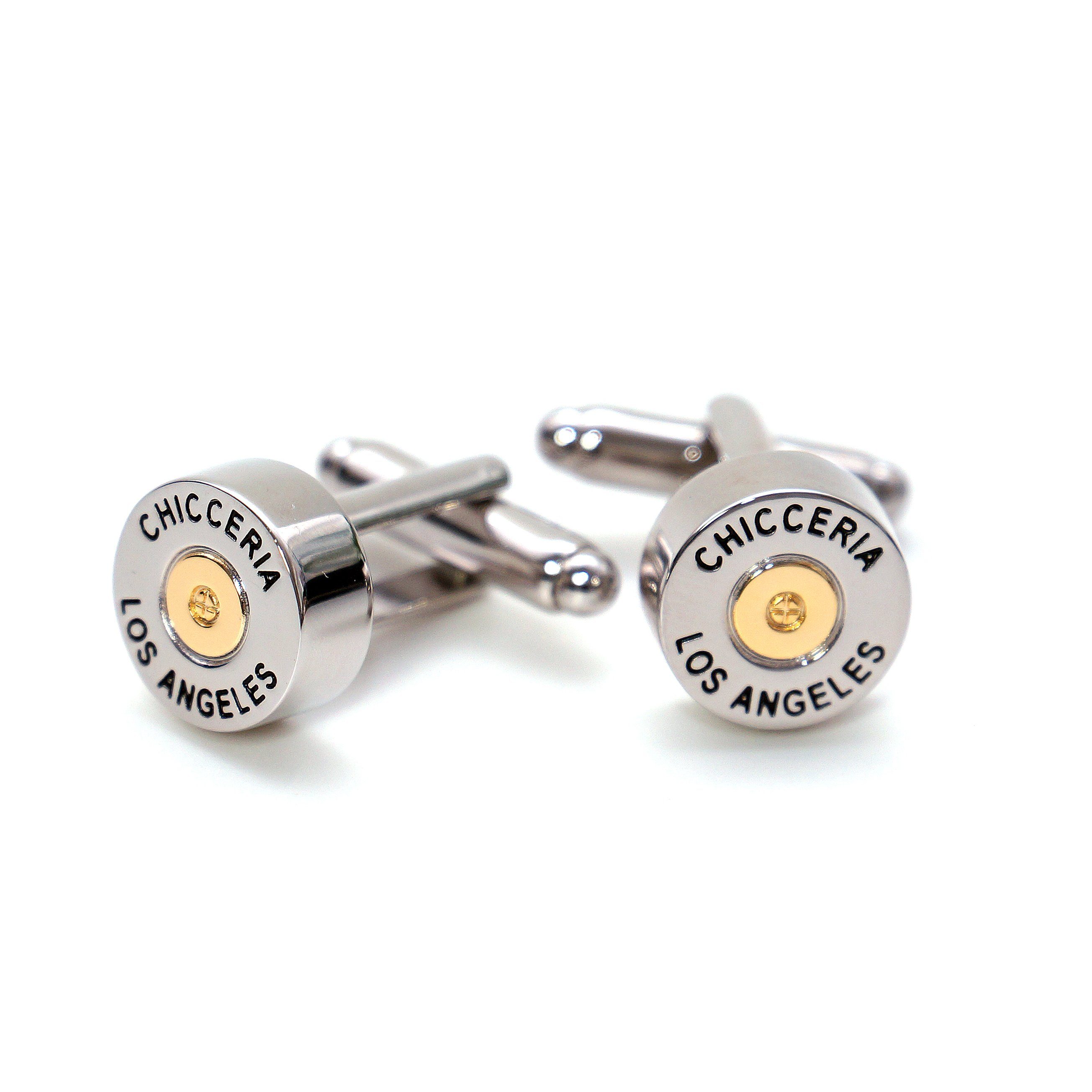 Chiccheria Brand Manschettenknöpfe Patrone, silber-gold, für günstig online kaufen
