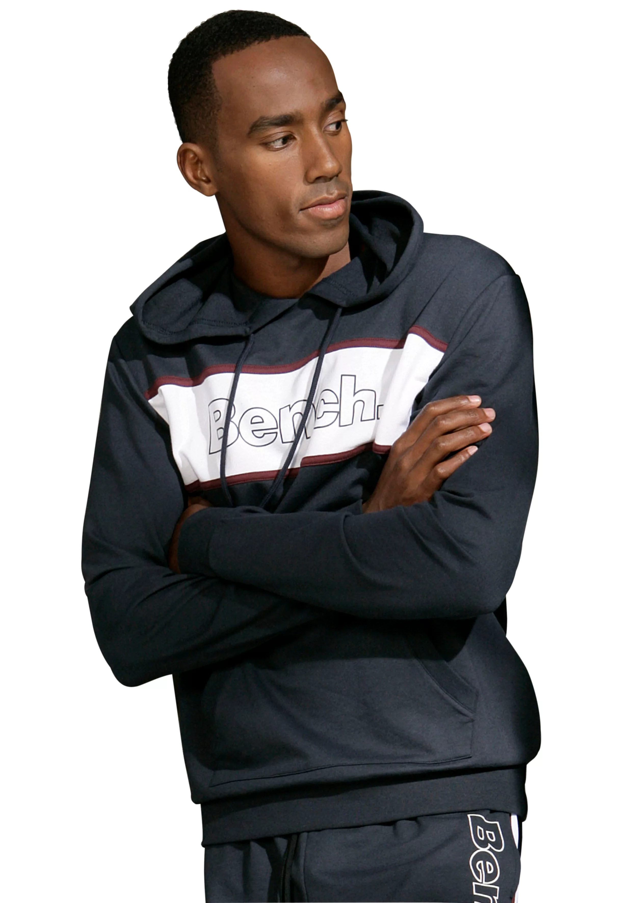 Bench. Loungewear Hoodie Langarm, Sweatshirt mit Rundhals und Kapuze, Baumw günstig online kaufen