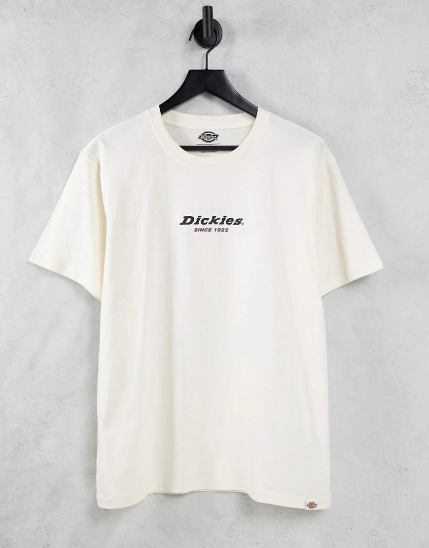 Dickies – Central 1922 – T-Shirt in gebrochenem Weiß-Neutral günstig online kaufen