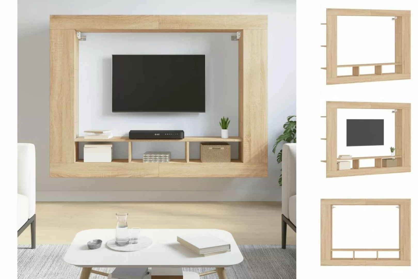 vidaXL TV-Schrank TV-Schrank Sonoma-Eiche 152x22x113 cm Holzwerkstoff günstig online kaufen