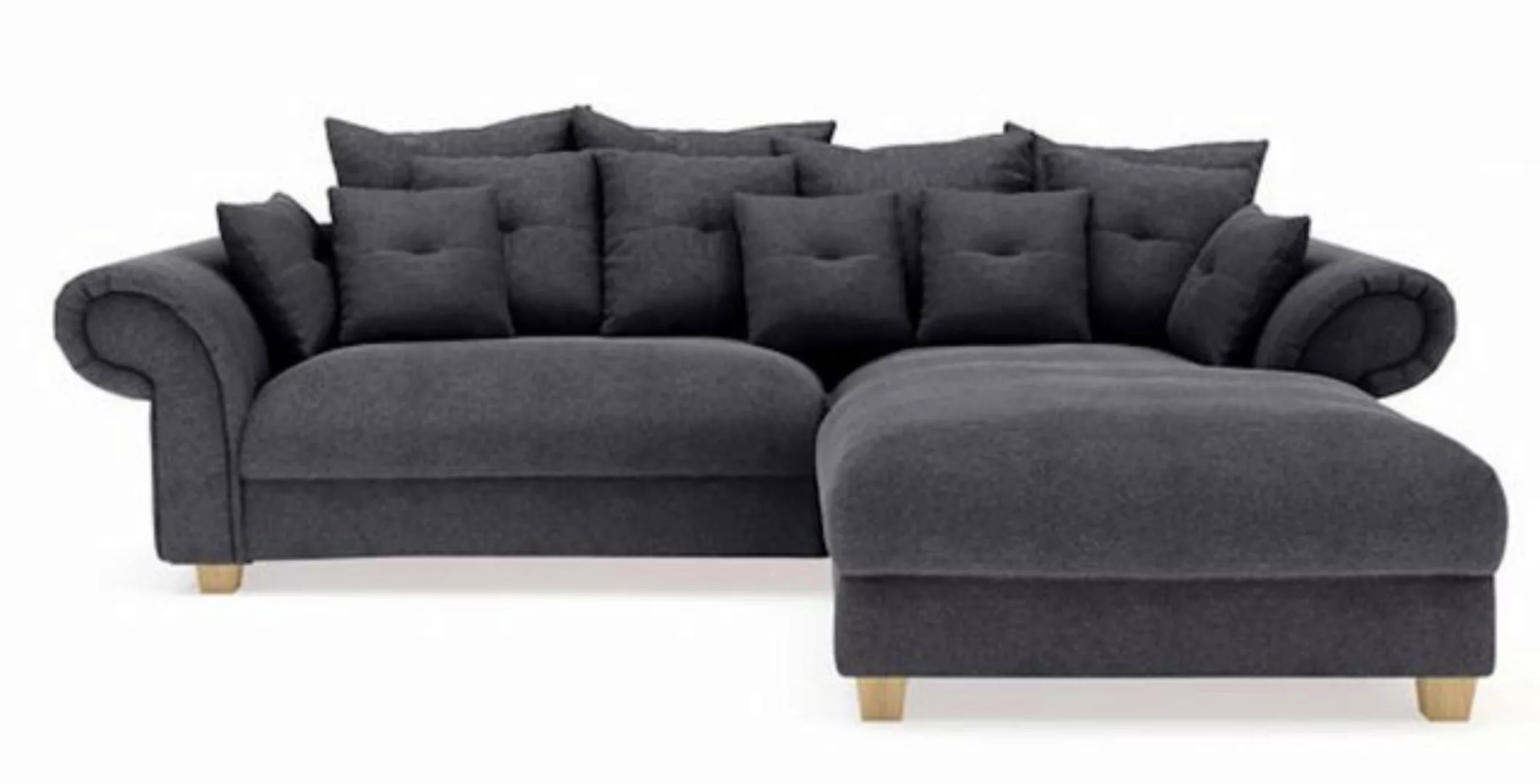 Feldmann-Wohnen Ecksofa Quito, 1 Teile, 276x190x92cm graphit Recamiere rech günstig online kaufen