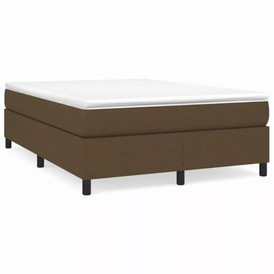 furnicato Bett Boxspringbett mit Matratze Dunkelbraun 140x200 cm Stoff günstig online kaufen