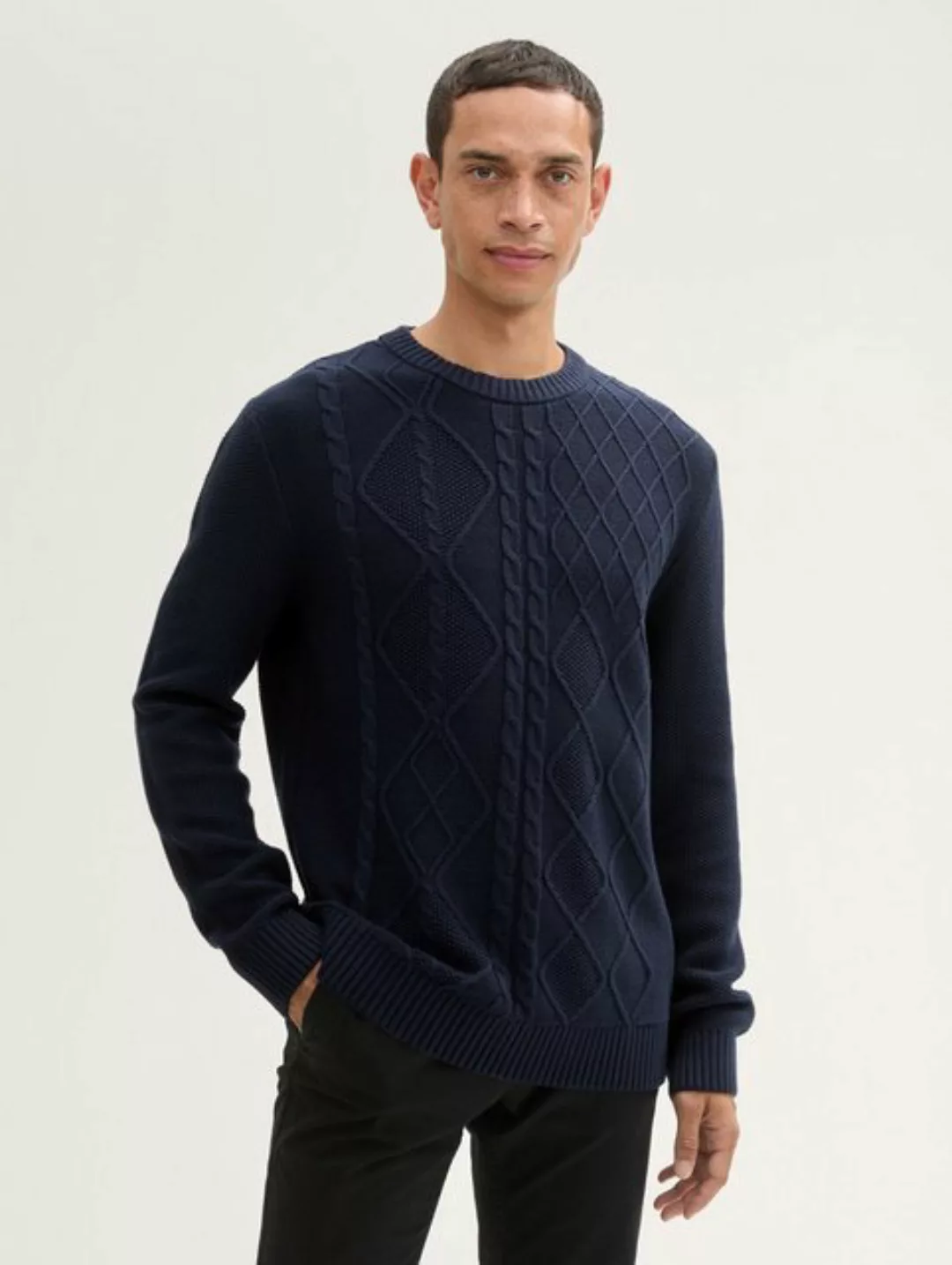 TOM TAILOR Strickpullover Strickpullover mit Zopfmuster günstig online kaufen