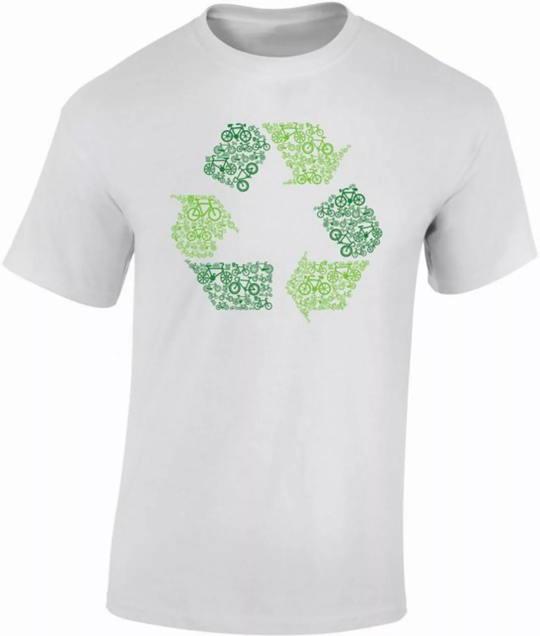 Baddery Print-Shirt Fahrrad T-Shirt: "Recycling? Re-Cycling!", hochwertiger günstig online kaufen