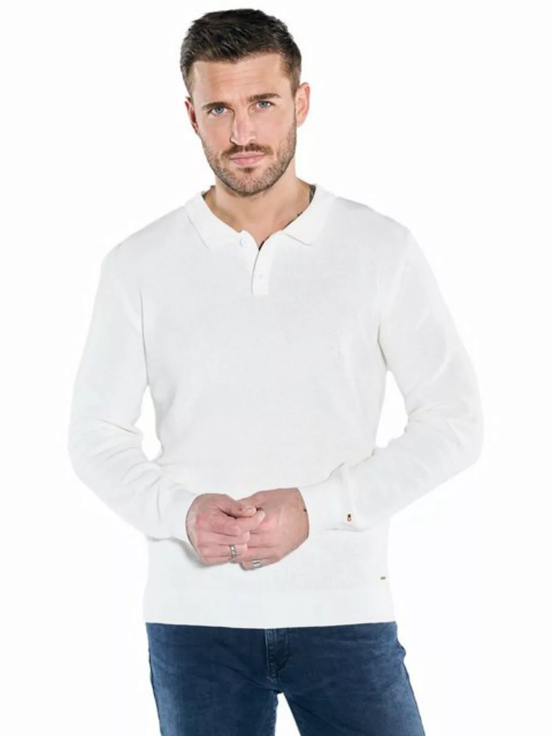 emilio adani Strickpullover Pullover mit Polo-Kragen günstig online kaufen