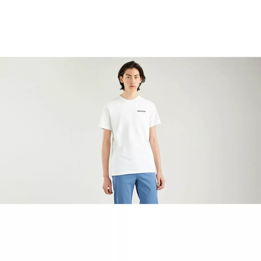 Dockers Logo Stencil Kurzärmeliges T-shirt XS Paper White günstig online kaufen