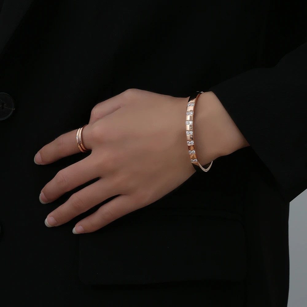 ROUGEMONT Armreif Massiver Luxus Edelstahl Armreif günstig online kaufen