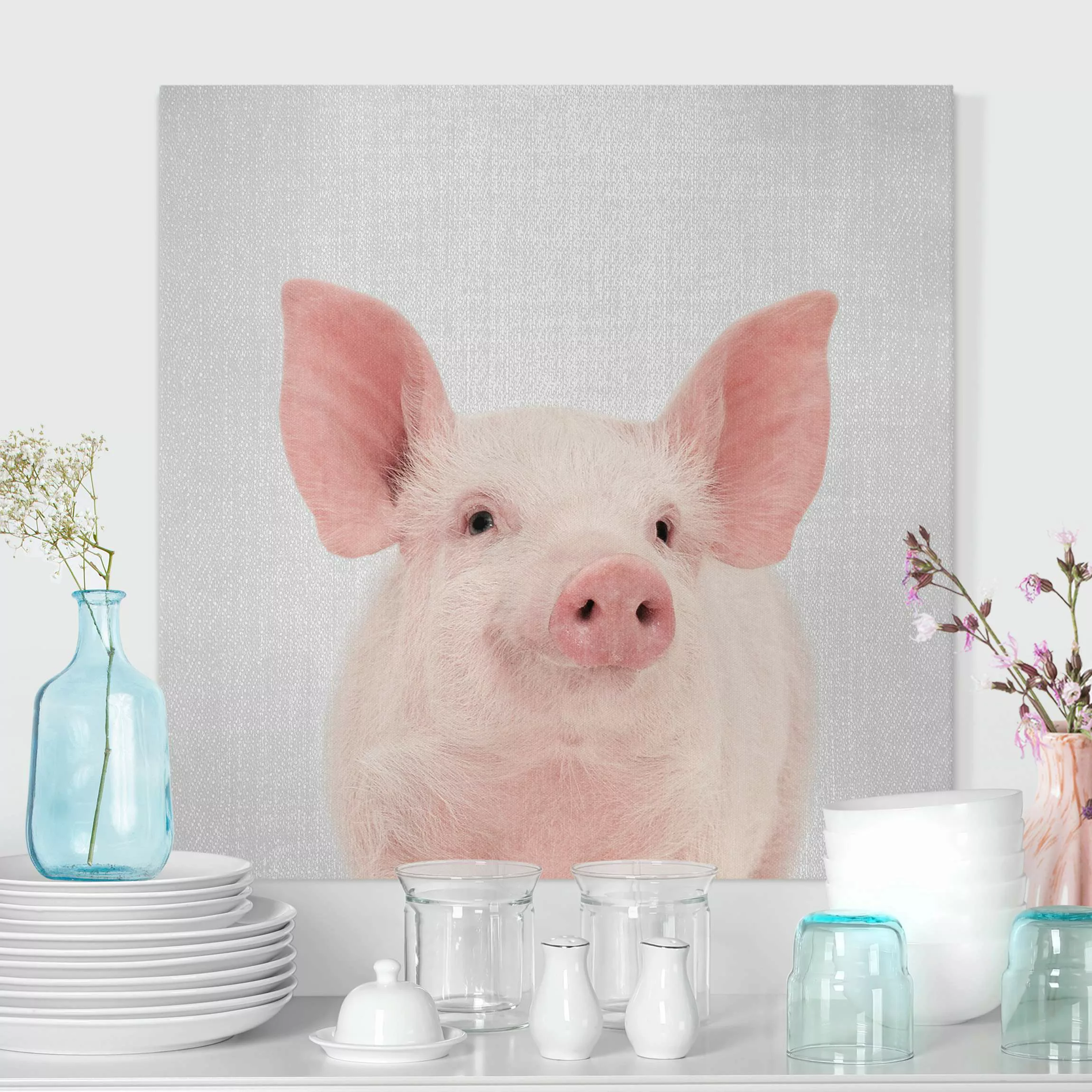 Leinwandbild Schwein Schorsch günstig online kaufen