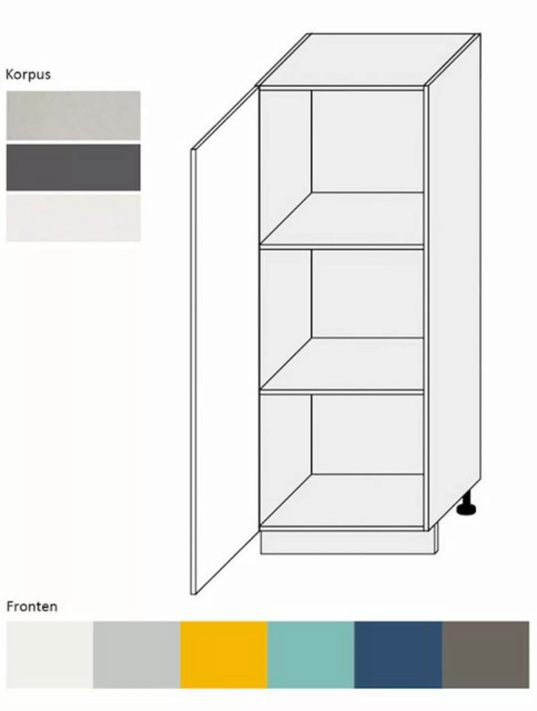 Feldmann-Wohnen Hochschrank Napoli (Napoli, 1-St) 60cm Front-, Korpusfarbe günstig online kaufen