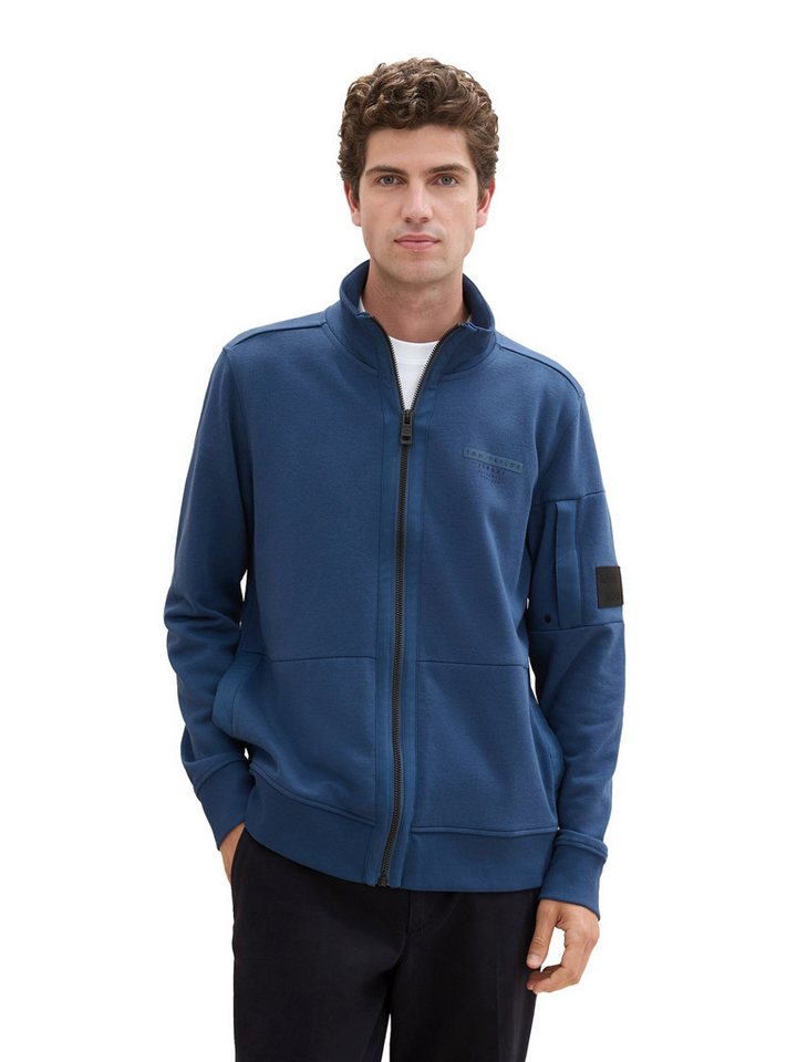 TOM TAILOR Rundhalspullover Sweatjacke mit Stehkragen günstig online kaufen