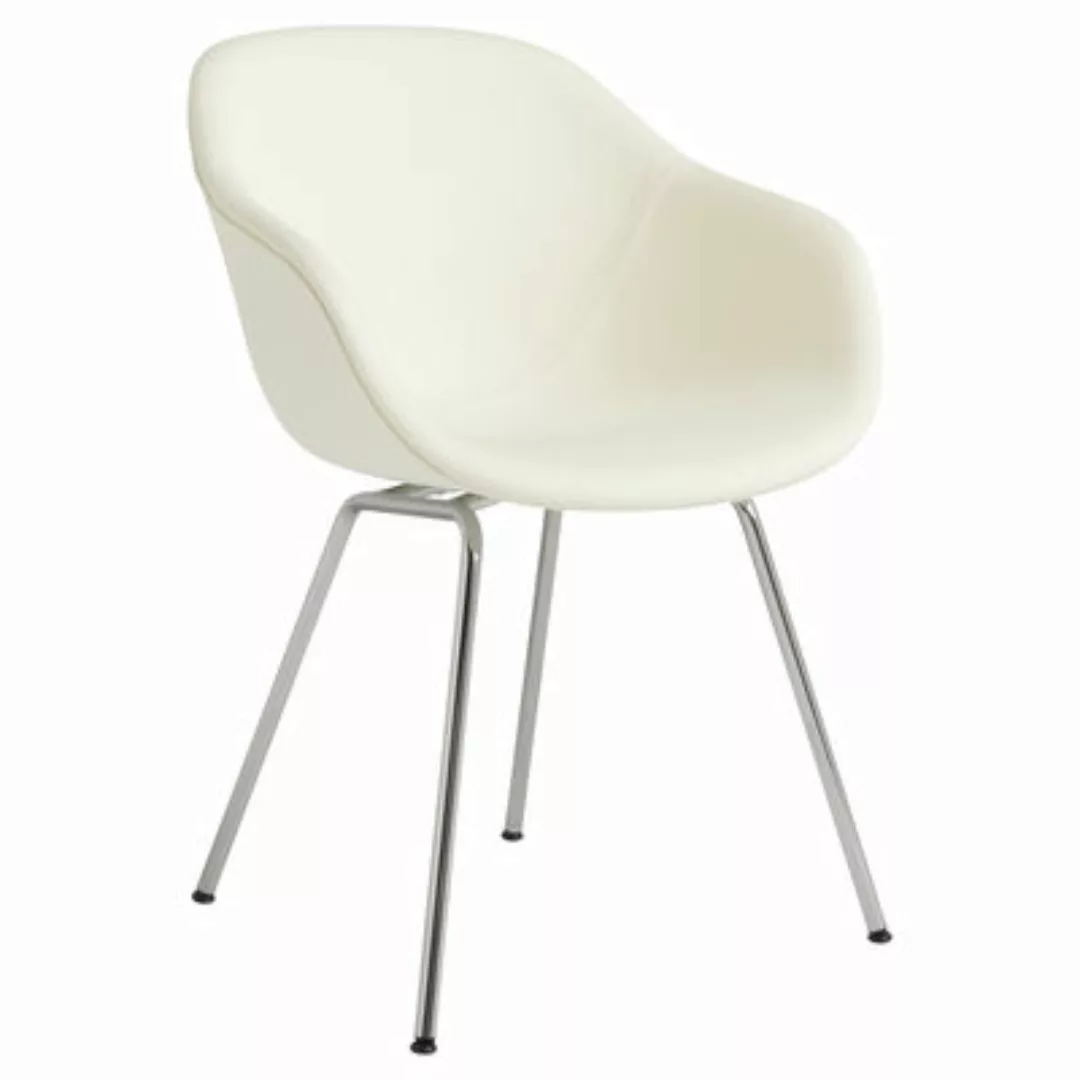 Gepolsterter Sessel AAC 227 textil weiß / Stoff & Stahl - Hay - Weiß günstig online kaufen
