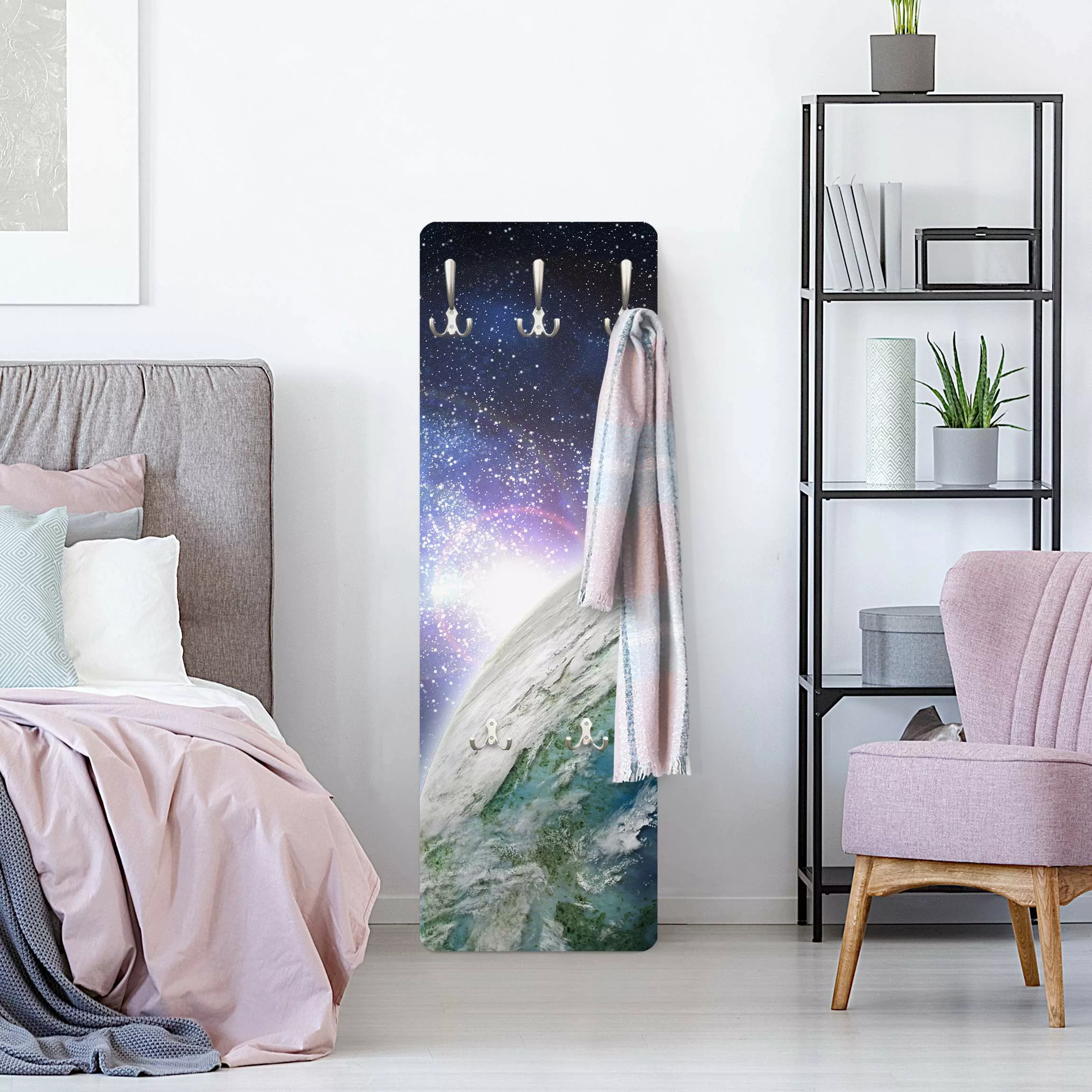 Wandgarderobe Holzpaneel Galaxy Light günstig online kaufen