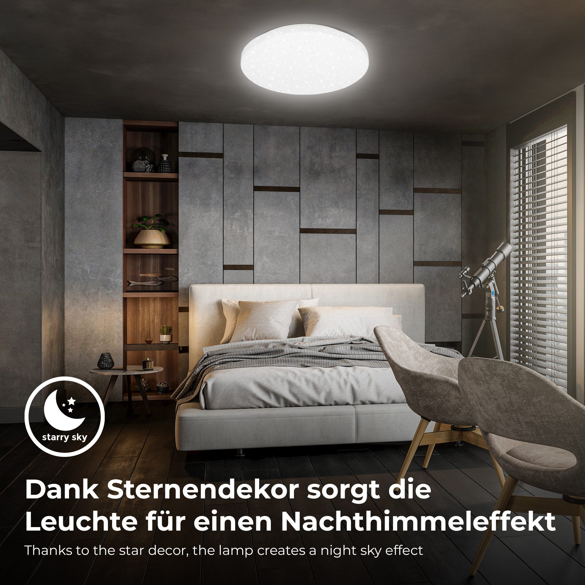 B.K.Licht Deckenleuchte LED Badezimmer Deckenlampe IP44 günstig online kaufen
