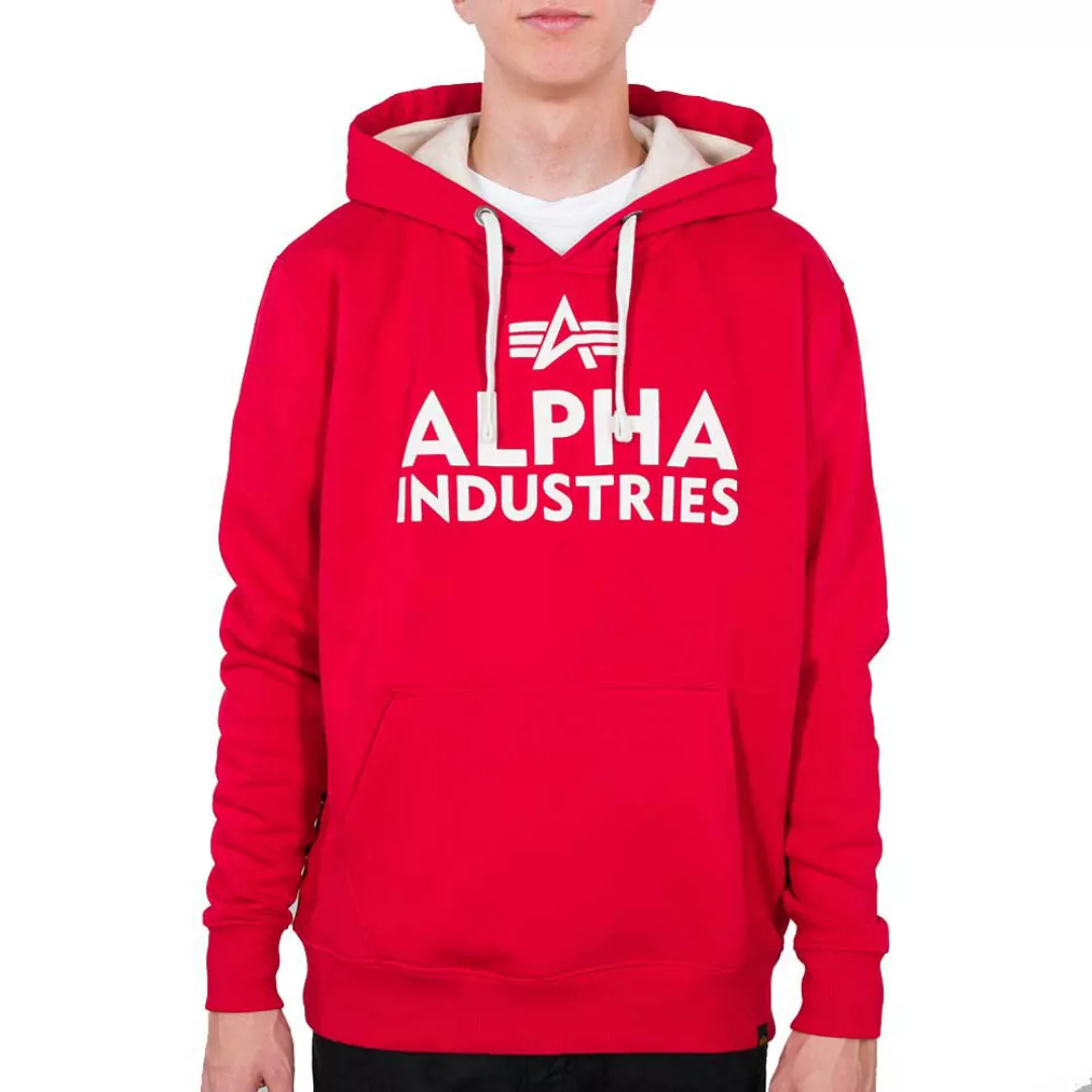 Alpha Industries Foam Print Kapuzenpullover M Speed Red günstig online kaufen