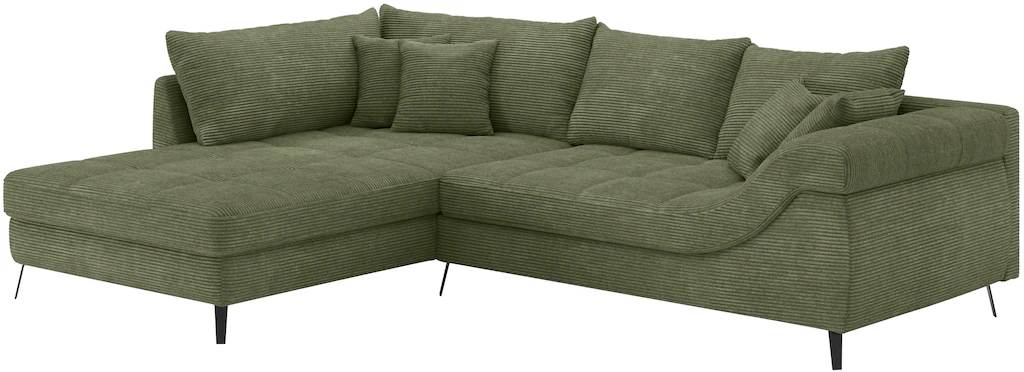 INOSIGN Ecksofa "Portofino, L-Form", Mit Kaltschaumpolsterung, bis 140 kg b günstig online kaufen