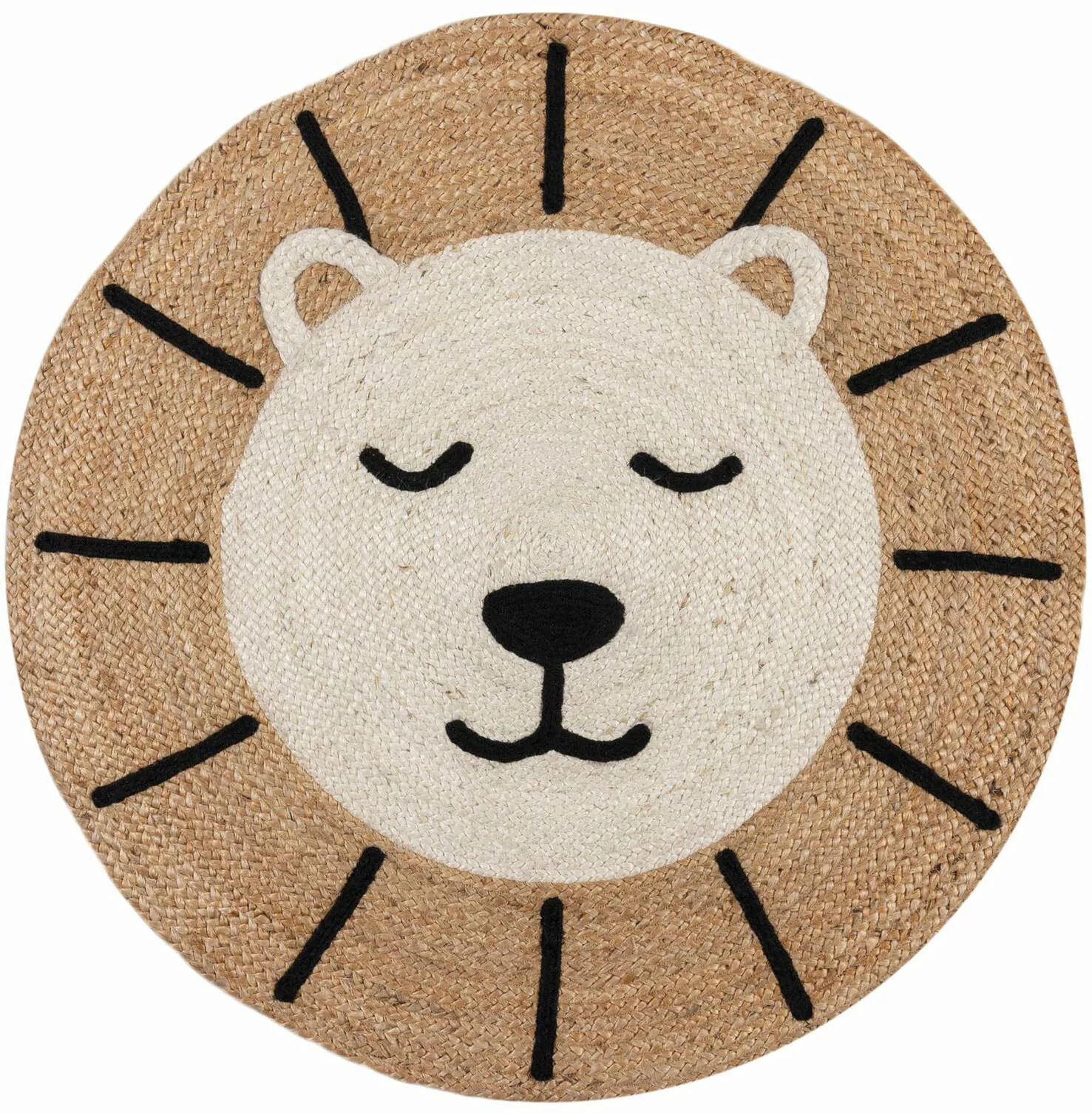 FLAIR RUGS Teppich »Jute Löwe«, rund, Kinder Naturfaser Teppich günstig online kaufen