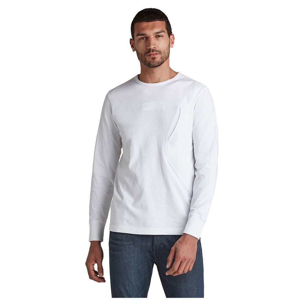 G-star Pocket Langarm-t-shirt M White günstig online kaufen