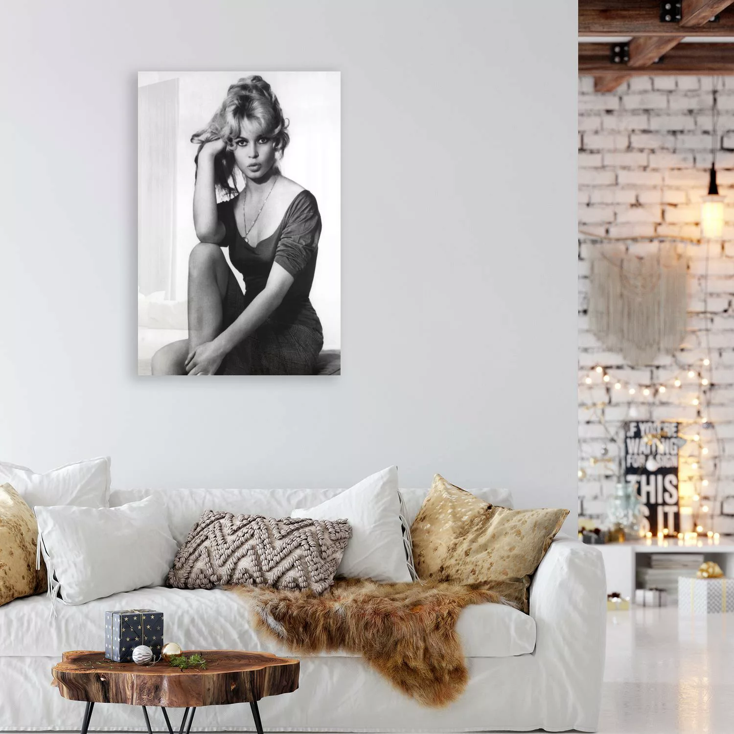 queence Acrylglasbild »The Girl«, Schwarz-Weiß-Frau-Stars, Brigitte Bardot, günstig online kaufen