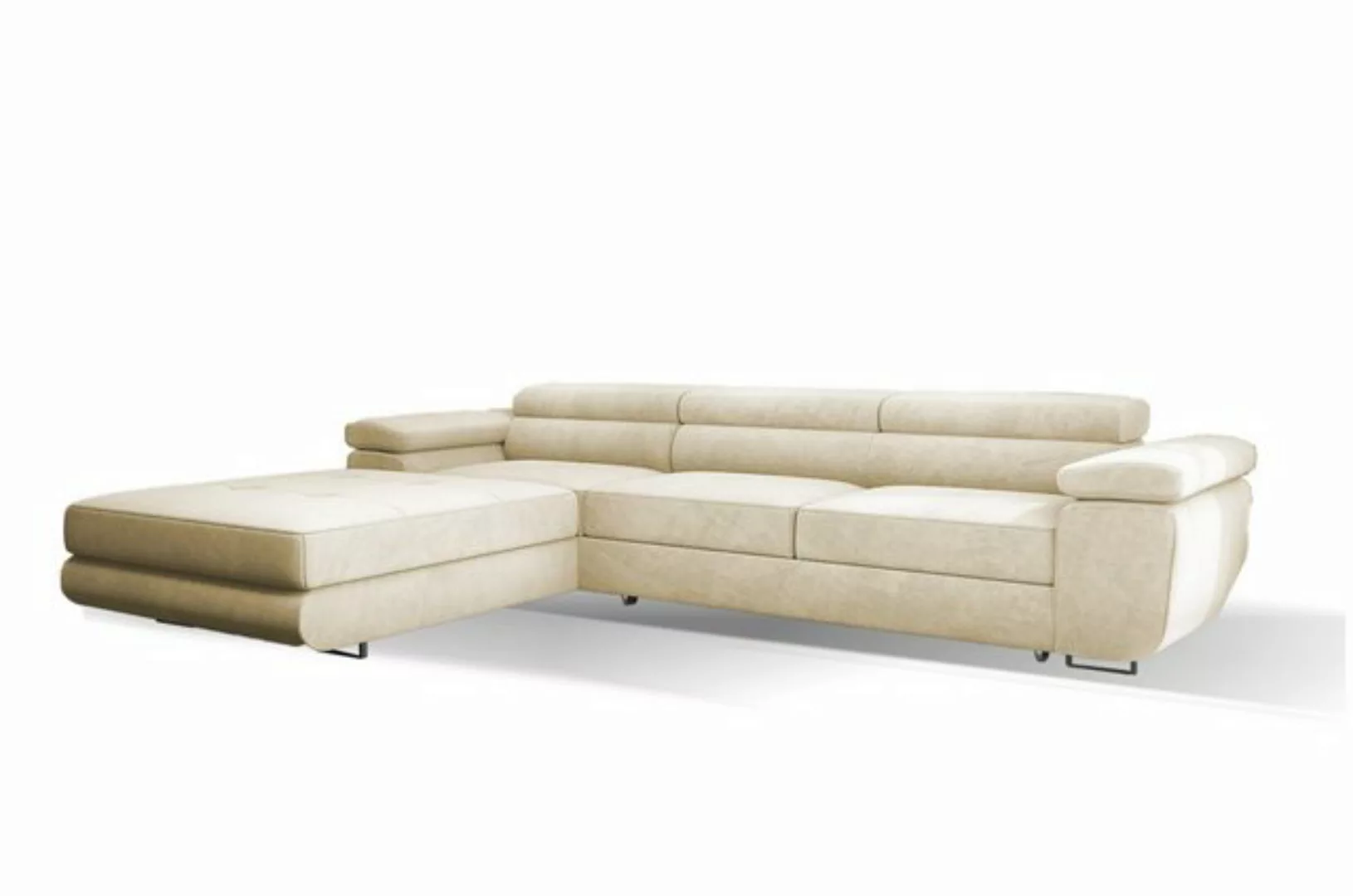 Goldstoff Ecksofa VENUS TWIN, mit Schlaffunktion und Bettkasten, 275x202x70 günstig online kaufen