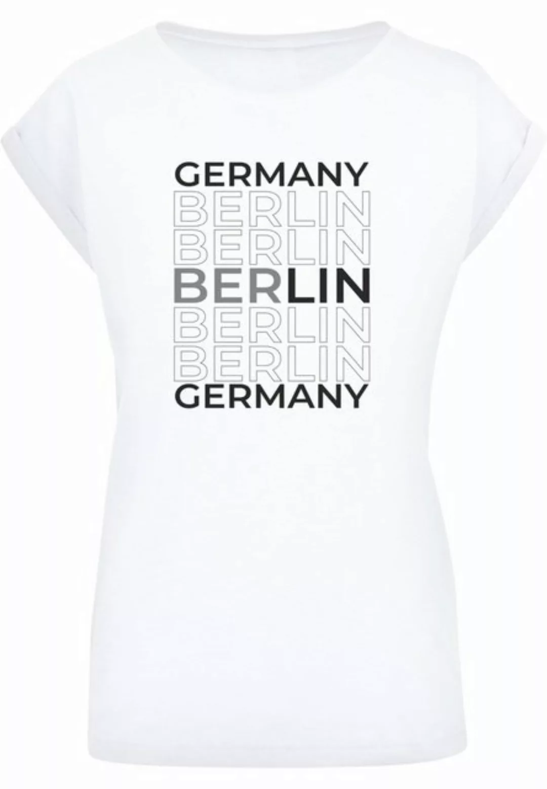 Merchcode T-Shirt Merchcode Damen Ladies Berlin Extended Shoulder Tee (1-tl günstig online kaufen