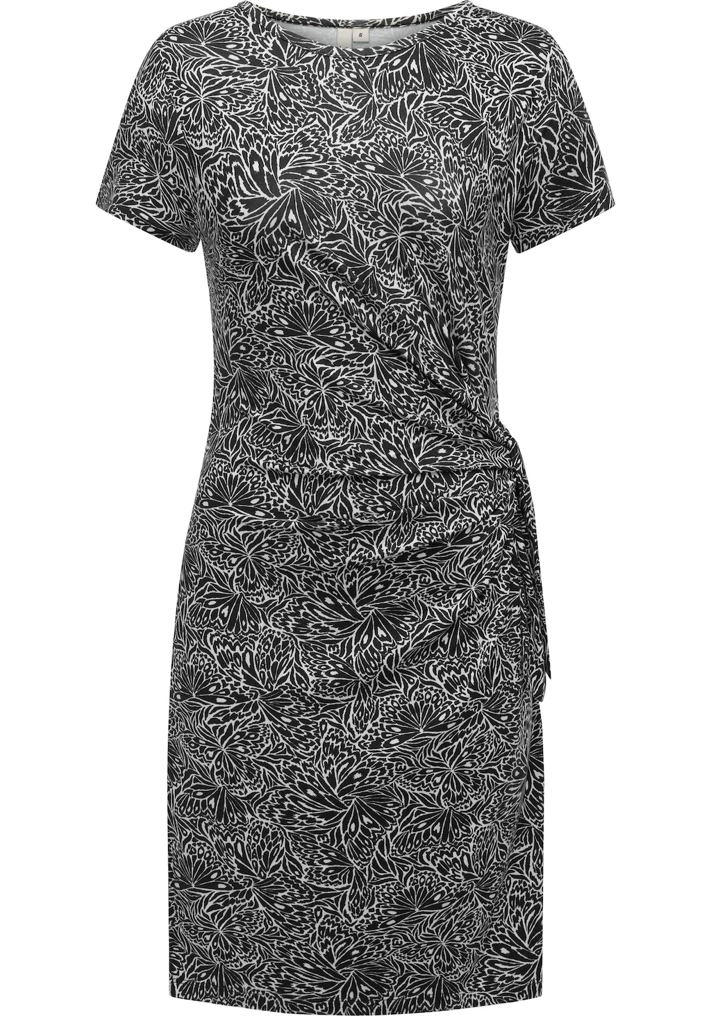 Ragwear Shirtkleid "Knotta Print", Kurzarm Sommerkleid mit seitlichem Binde günstig online kaufen