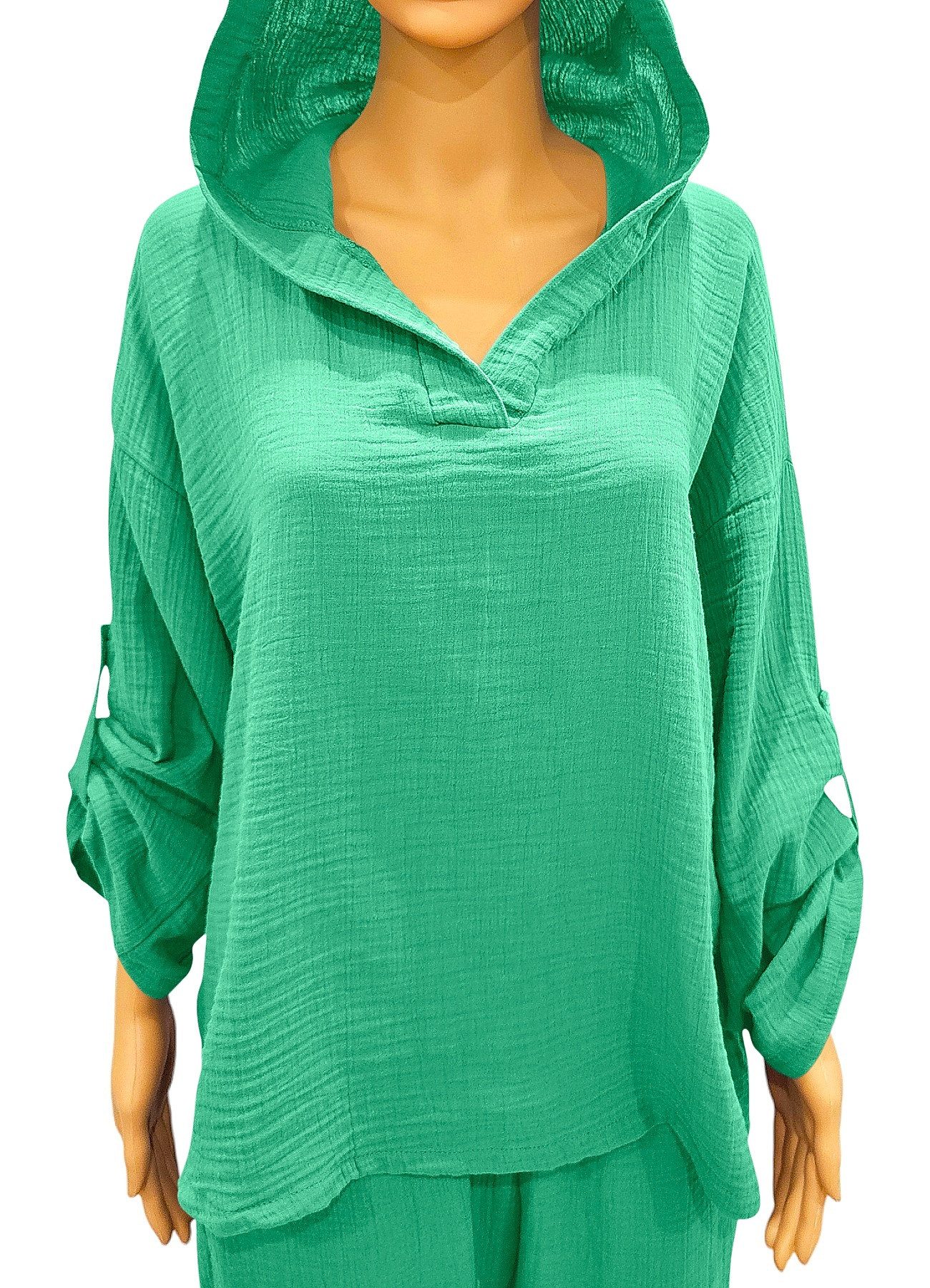 fashionshowcase Kapuzenshirt Kapuzenshirt Leichte Sommer Tunika günstig online kaufen