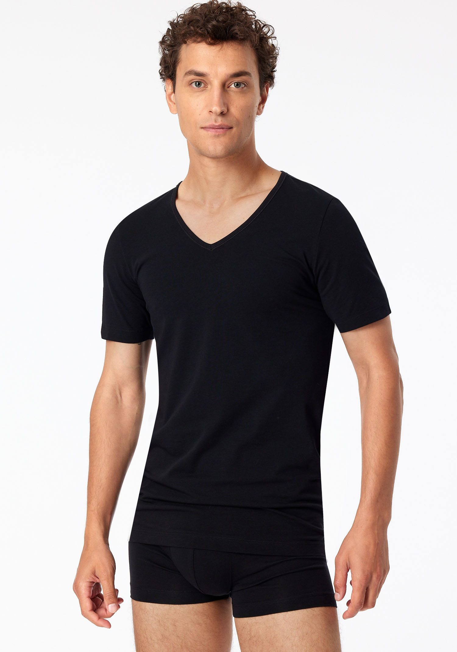 Schiesser V-Shirt ""95/5"", (2er-Pack), mit tiefem V-Ausschnitt günstig online kaufen