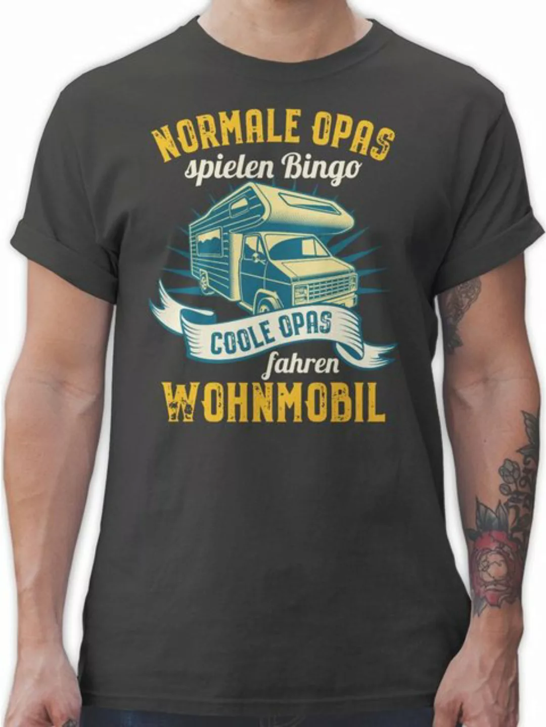 Shirtracer T-Shirt Normale Opas spielen Bingo - Coole Opas fahren Wohnmobil günstig online kaufen