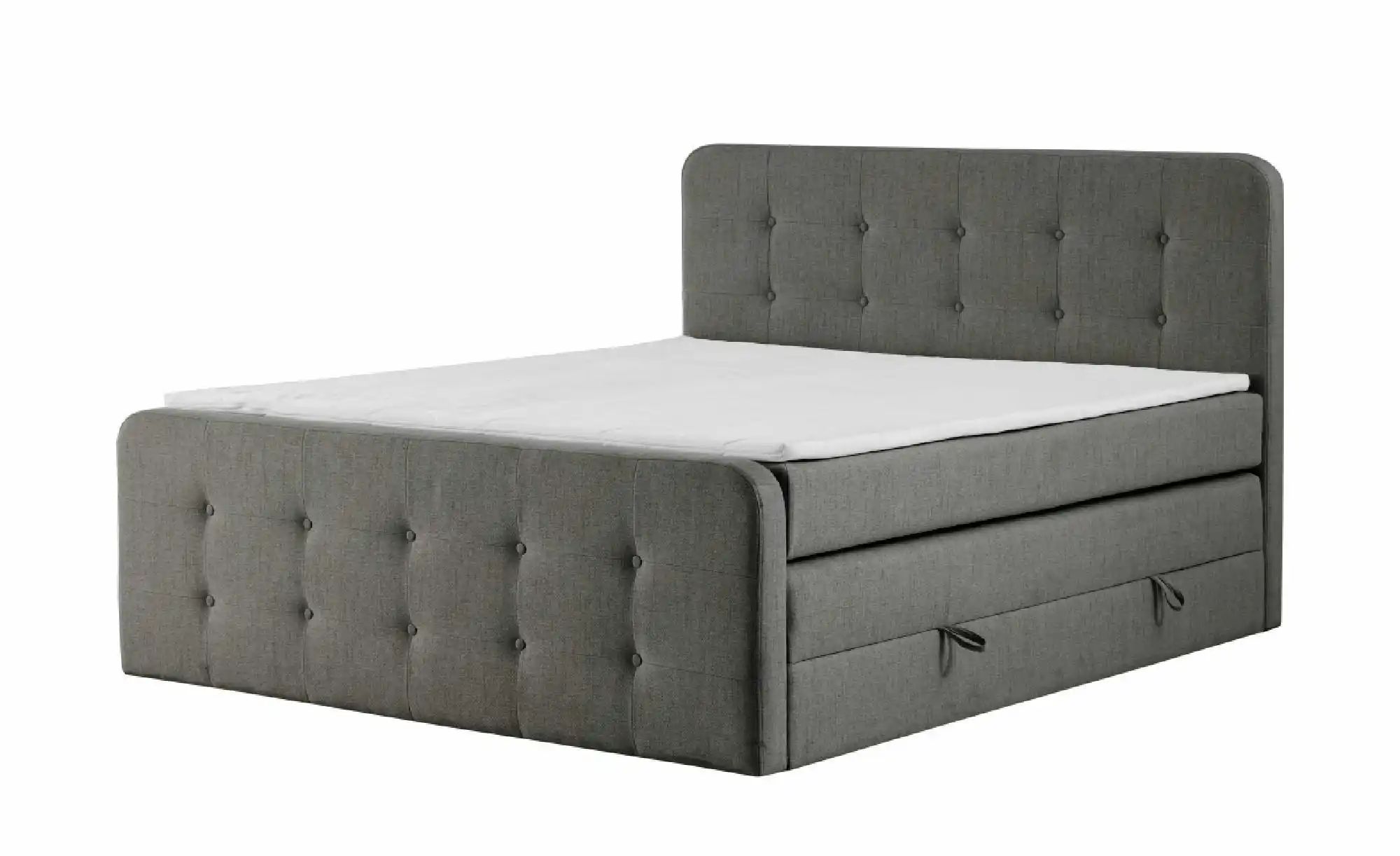 Boxspringbett mit Bettkasten Neapel ¦ grau ¦ Maße (cm): B: 180 H: 121 Bette günstig online kaufen