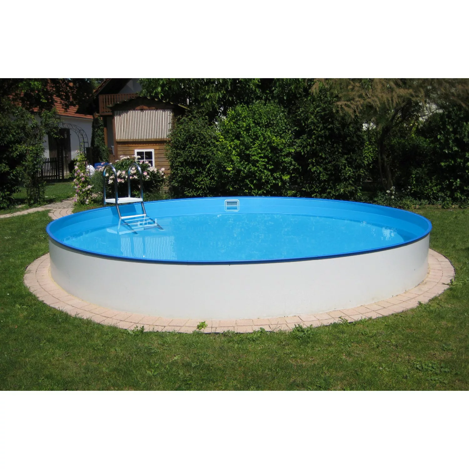 Summer Fun Stahlwand Pool-Set BALTIMORE Halbhoch-Einbaubecken Ø 420 x 150 c günstig online kaufen