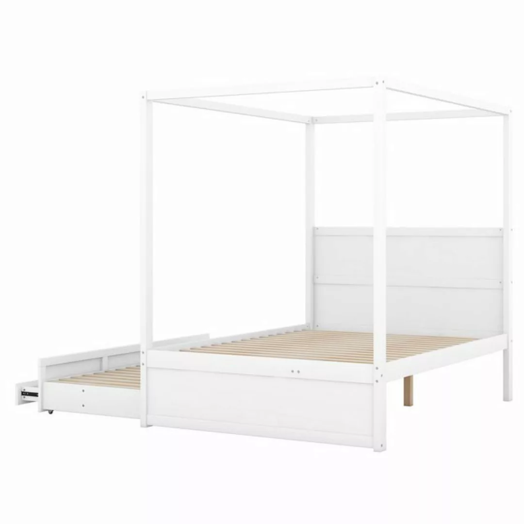 MODFU Funktionsbett Holzbett, Kinderbett, mit ausziehbarem Einzelbett 140 x günstig online kaufen