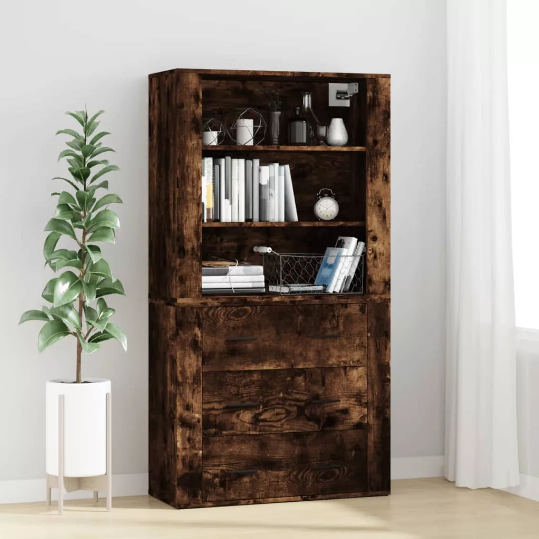 Vidaxl Highboard Räuchereiche Holzwerkstoff günstig online kaufen