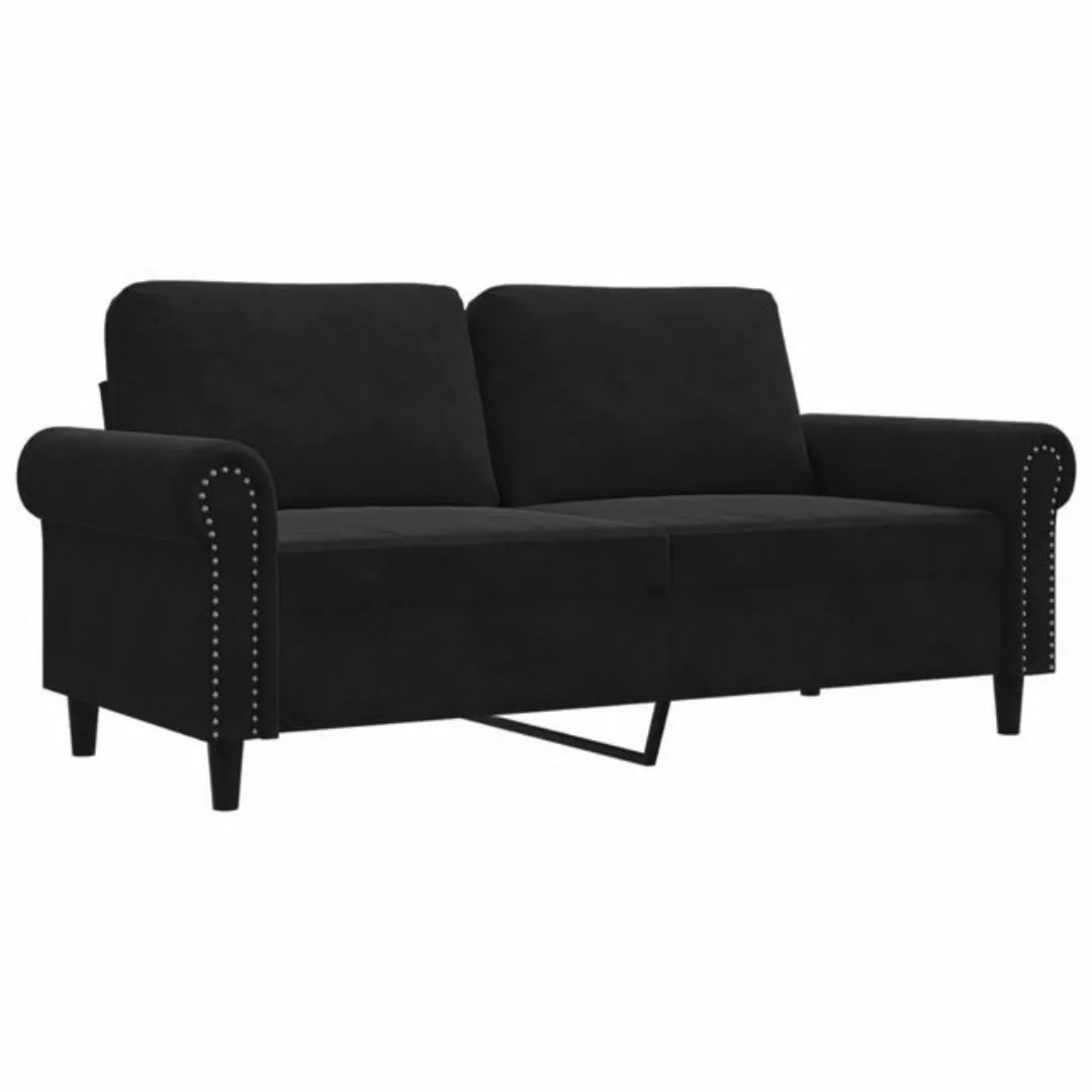 vidaXL Sofa 2-Sitzer-Sofa Schwarz 140 cm Samt günstig online kaufen