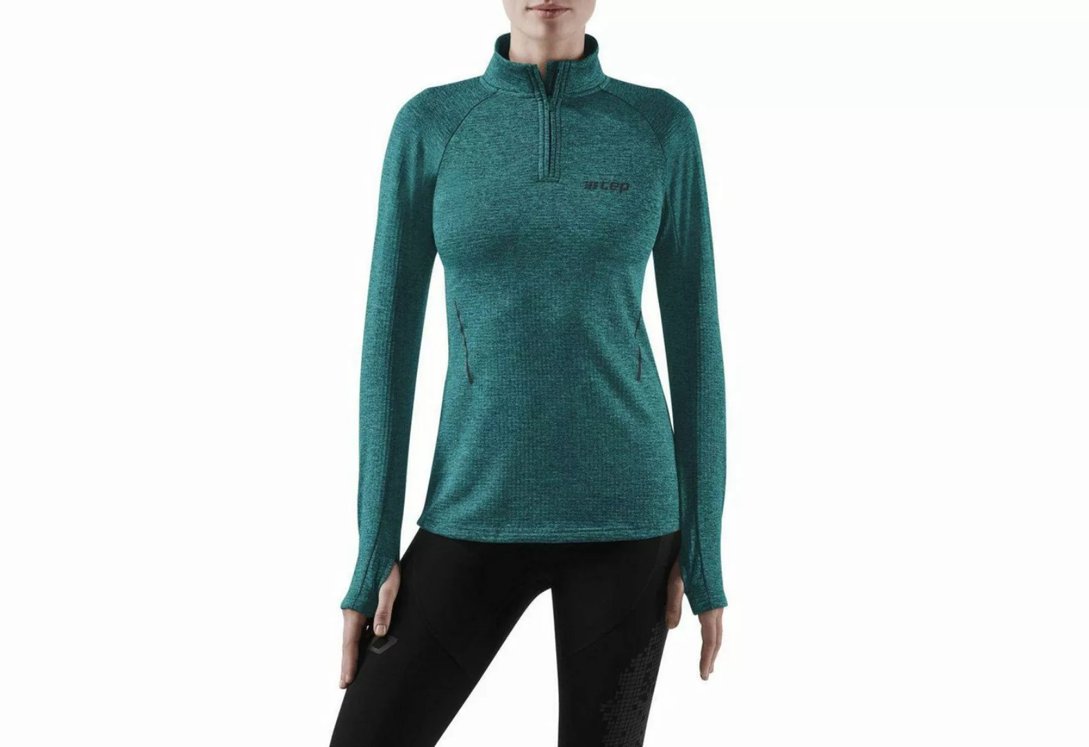 CEP Langarmshirt WINTER RUN SHIRT green melange W0A399 Funktionsshirt mit l günstig online kaufen