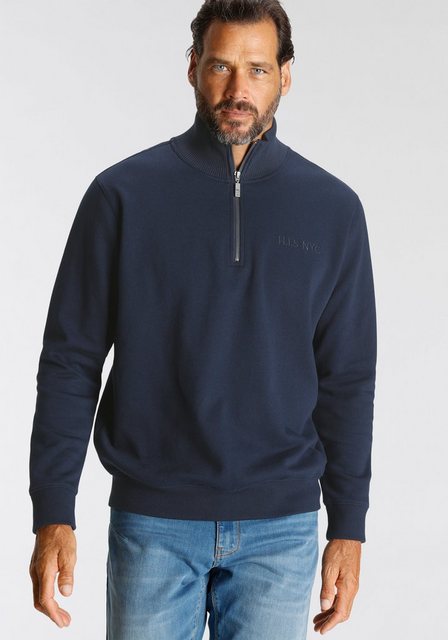 H.I.S Sweatshirt unifarben, aus dehnbarer Sweatware, mit Logostickerei günstig online kaufen