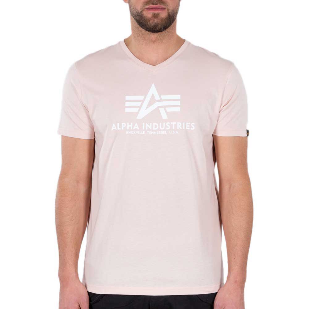 Alpha Industries Basic T-shirt Mit V-ausschnitt S Pale Peach günstig online kaufen
