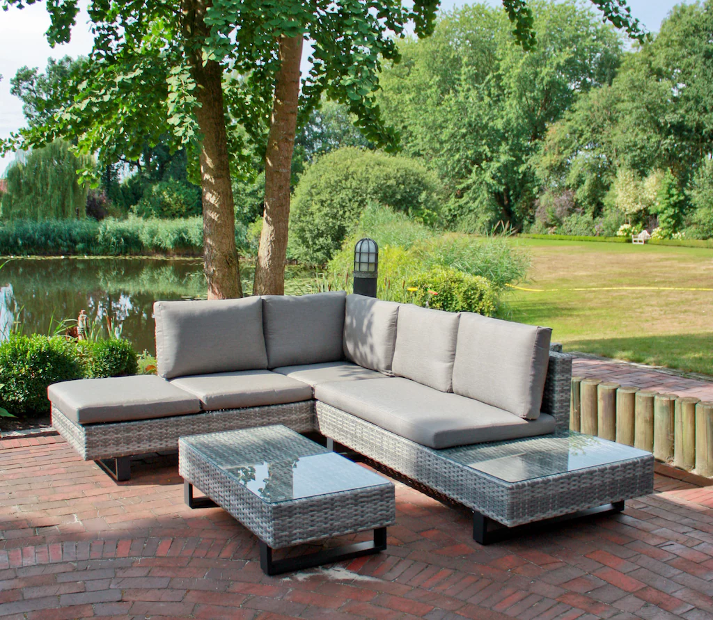 Garden Pleasure Gartenlounge-Set ", Lounge-Eckgruppe "CADIZ"", (3 tlg.), 2 günstig online kaufen