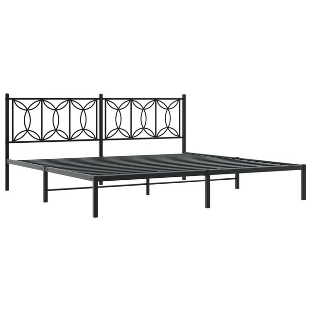 vidaXL Bett Bettgestell mit Kopfteil Metall Schwarz 193x203 cm günstig online kaufen