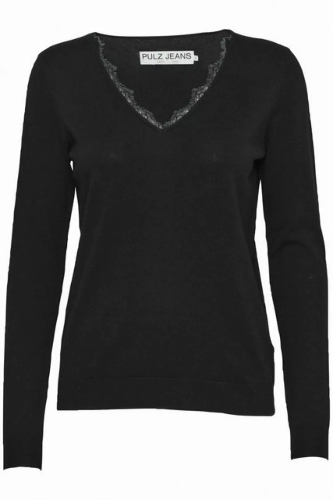 Pulz Jeans Strickpullover PZSARA V-Neck Lace Pullover - 50207566 günstig online kaufen