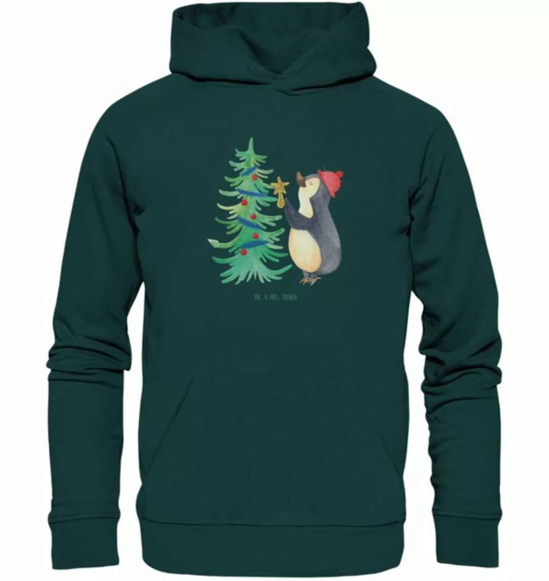 Mr. & Mrs. Panda Hoodie Pinguin Weihnachtsbaum Größe M - Mid Heather Green günstig online kaufen