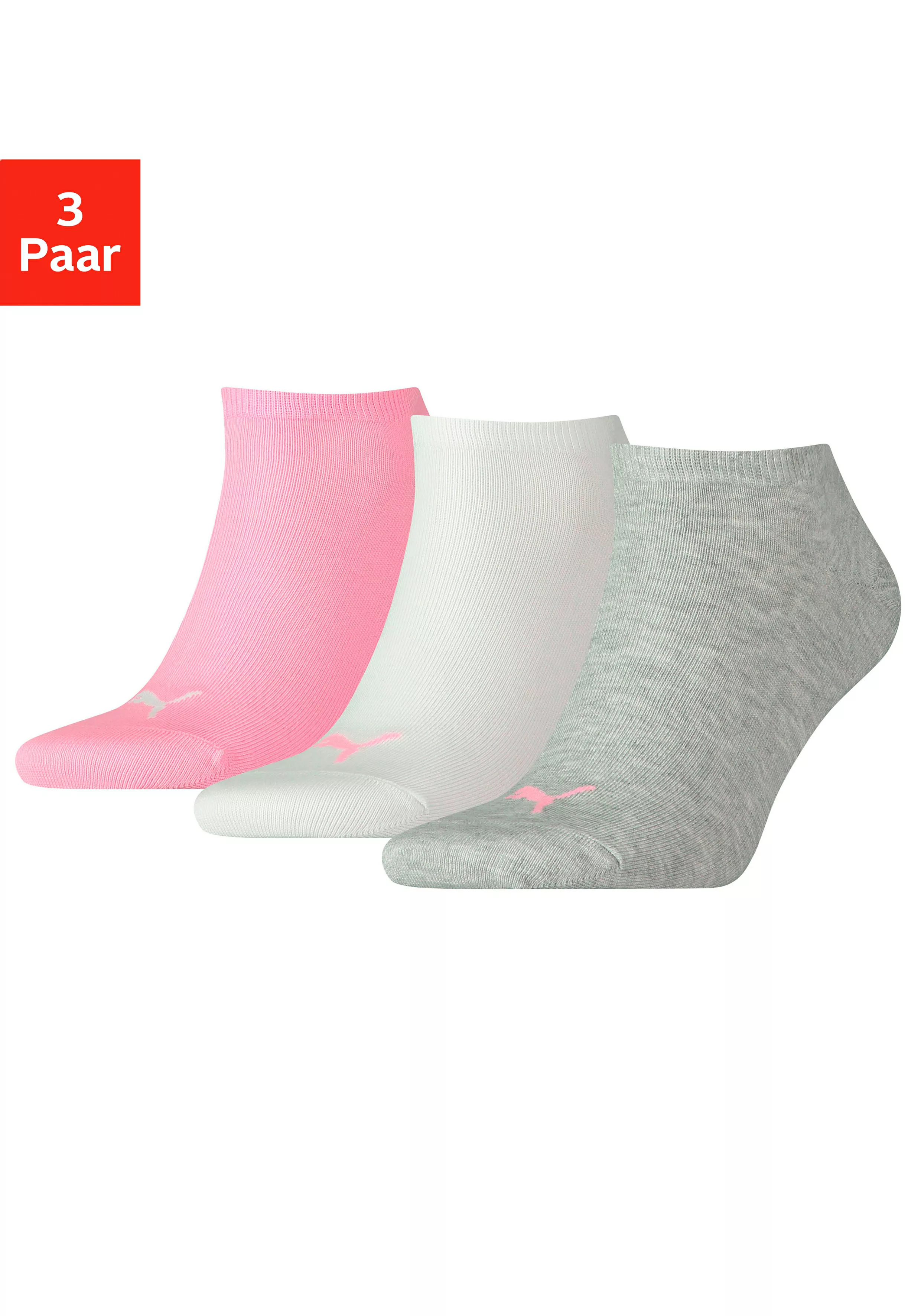 PUMA Sneakersocken, (3 Paar), mit eingestricktem Markenlogo günstig online kaufen