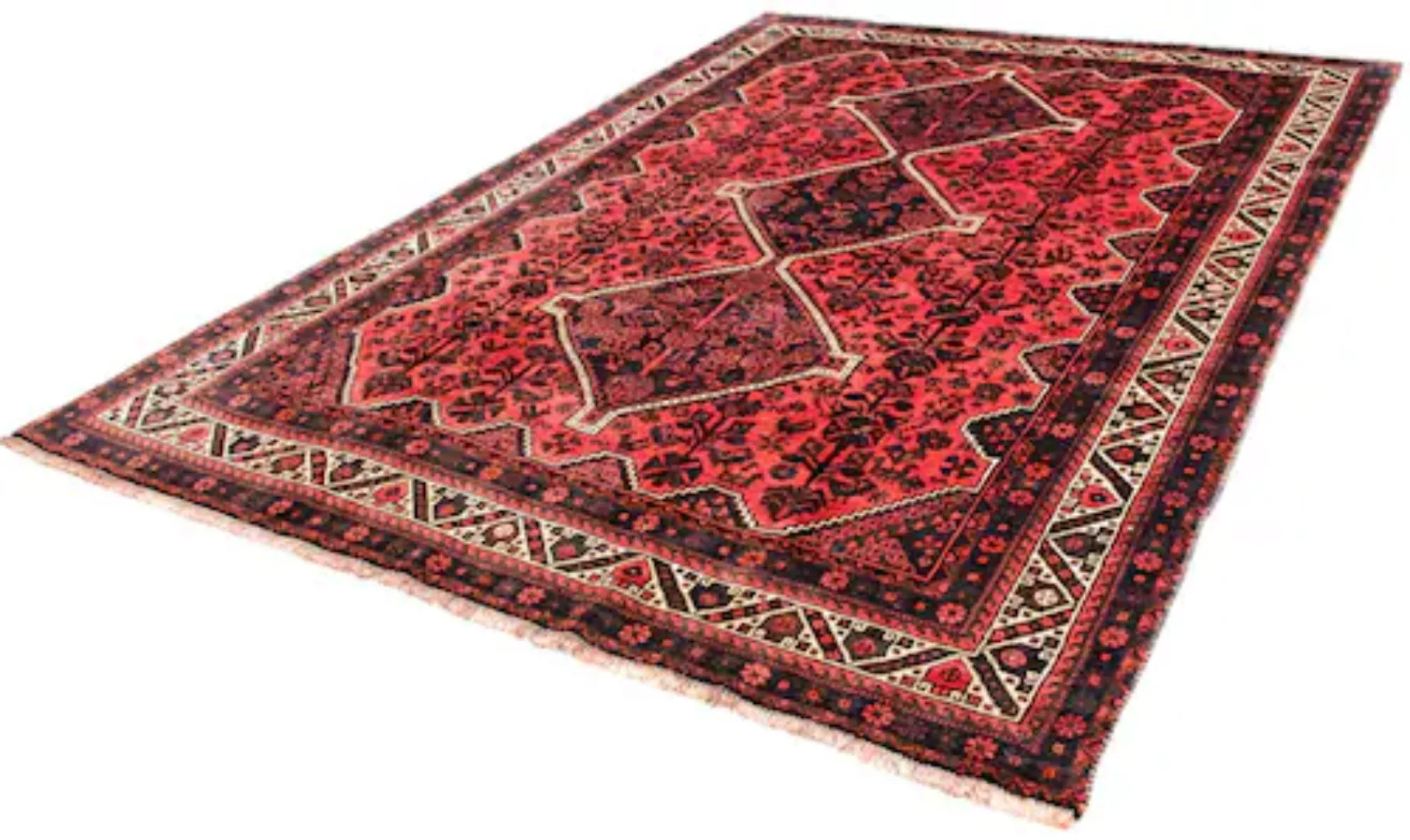morgenland Wollteppich »Shiraz Medaillon Rosso 300 x 207 cm«, rechteckig, U günstig online kaufen