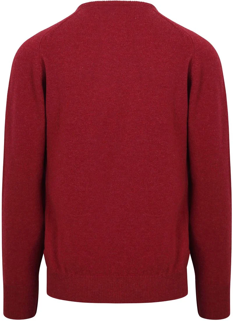 William Lockie  O-Auschnitt Pullover Lammwolle rot - Größe M günstig online kaufen