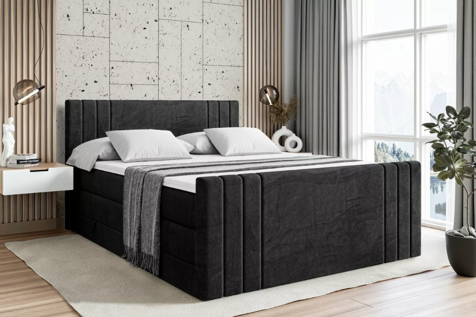 ALTDECOR Boxspringbett IDRIKO-Z KING (Multipocket-Matratze H4, H3 Matratze günstig online kaufen