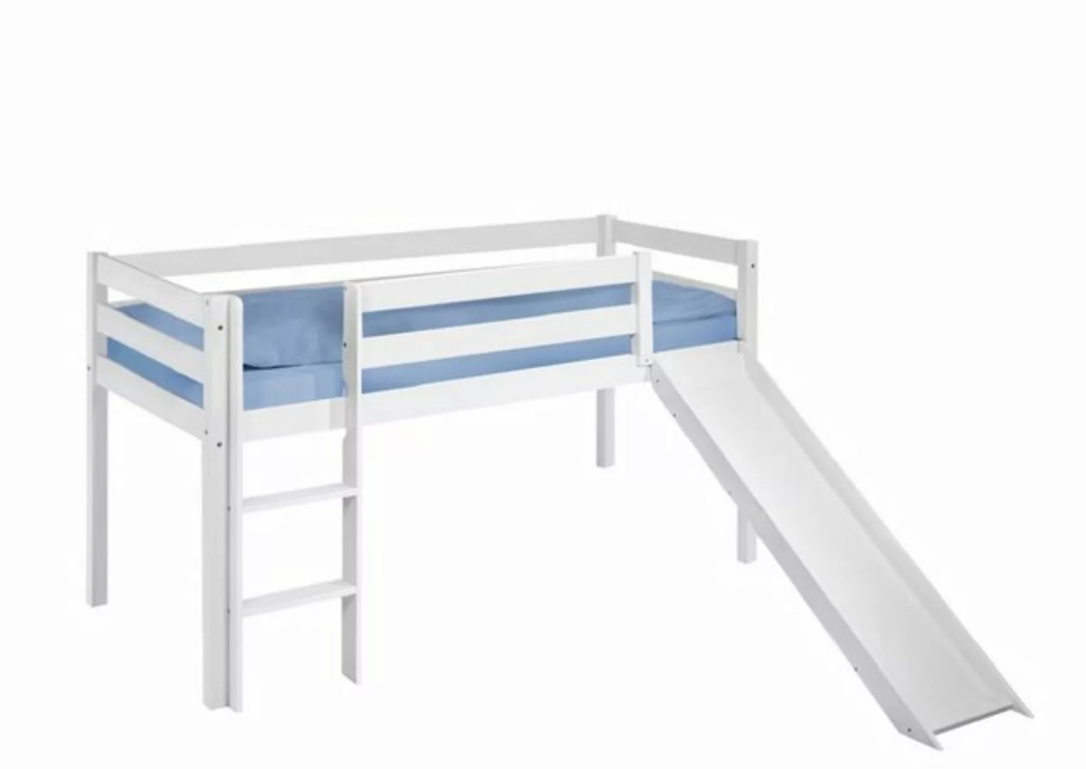 Lilokids Kinderbett JELLE mit Rutsche 200x90 cm Halbhochbett Spielbett günstig online kaufen