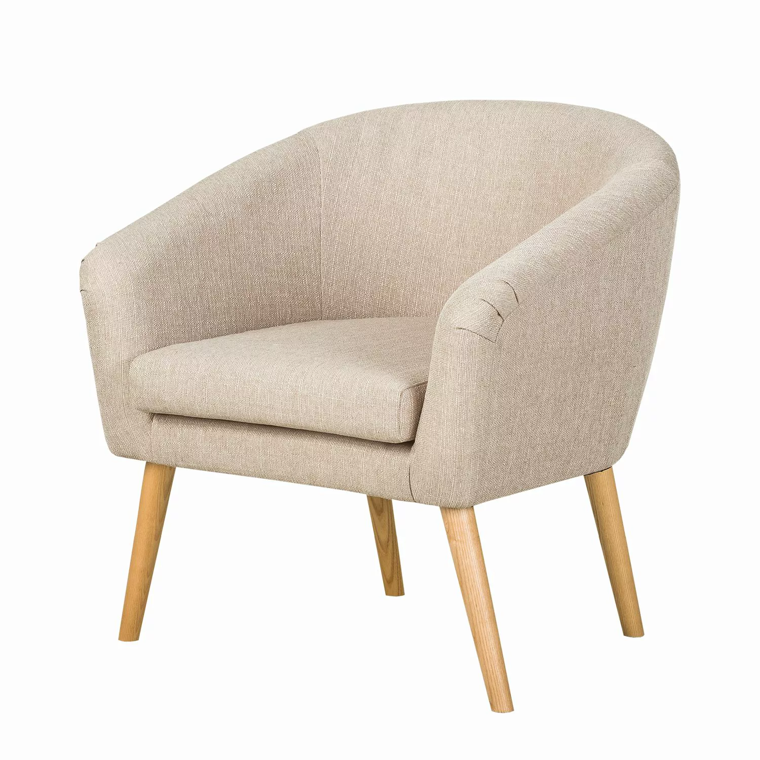 home24 Mørteens Sessel Ida II Cappuccino Webstoff 73x73x69 cm (BxHxT) günstig online kaufen