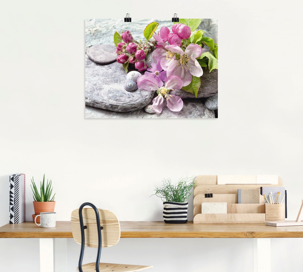 Artland Wandbild "Apfelblüten", Blumen, (1 St.), als Leinwandbild, Poster, günstig online kaufen