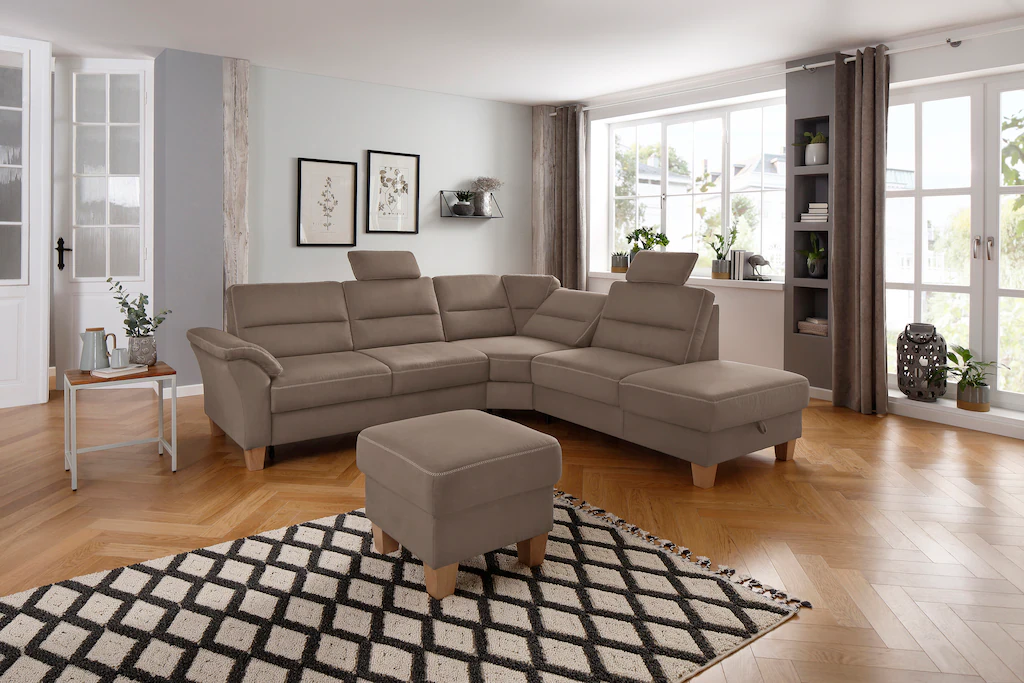 Home affaire Ecksofa "Soleo L-Form", komfortabel durch Trapezecke mit Relax günstig online kaufen