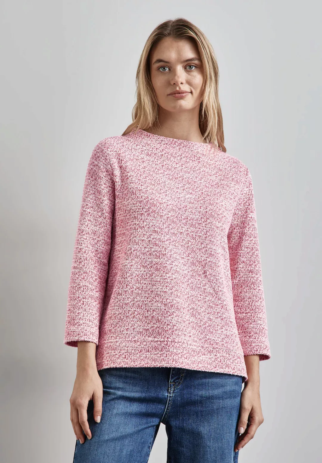 STREET ONE 3/4-Arm-Shirt mit Bouclé Struktur günstig online kaufen